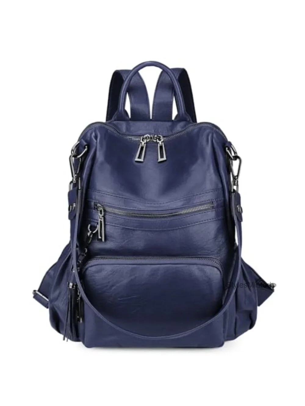 Women Vegan Leather Travel Backpack Purse Tassel Shoulder Bag with Laptop